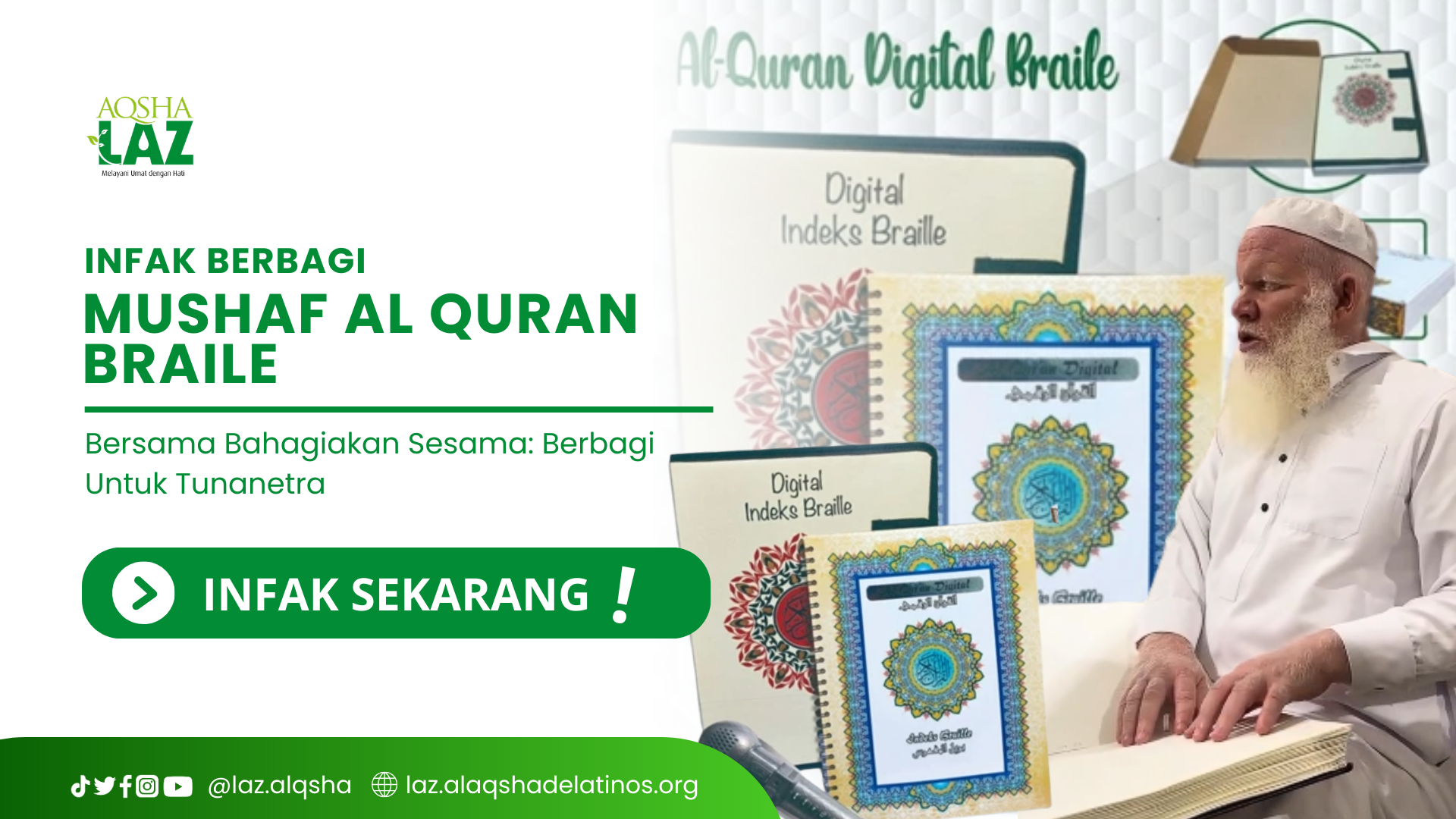 Infak Berbagi Mushaf Al Quran Braile